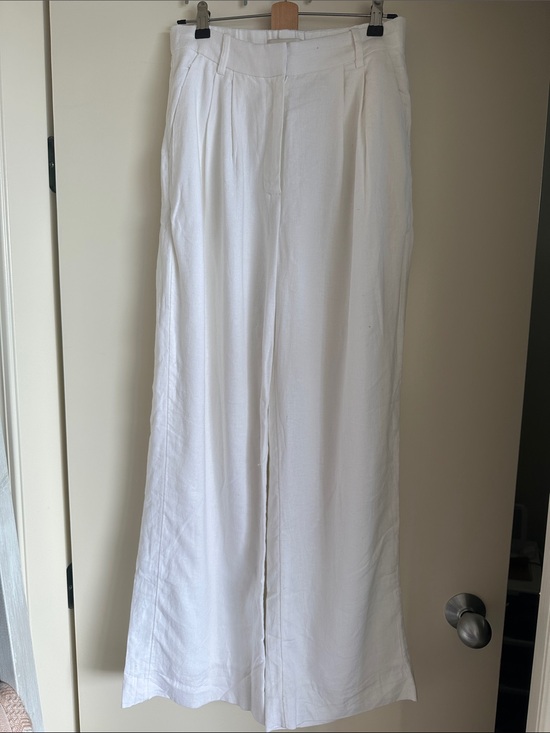 Abercrombie & Fitch Pants - Abercrombie curve love wide leg linen trousers